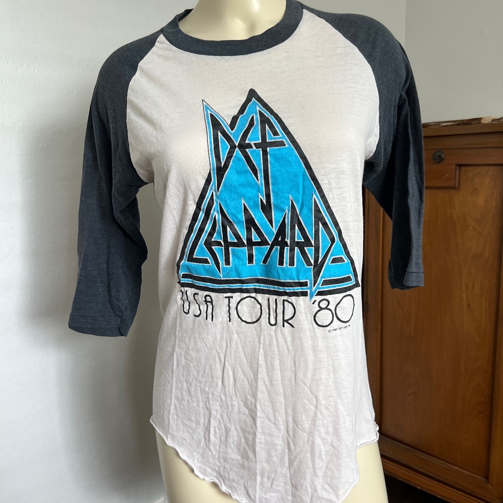 Vintage Black and White Long Sleeve Tee